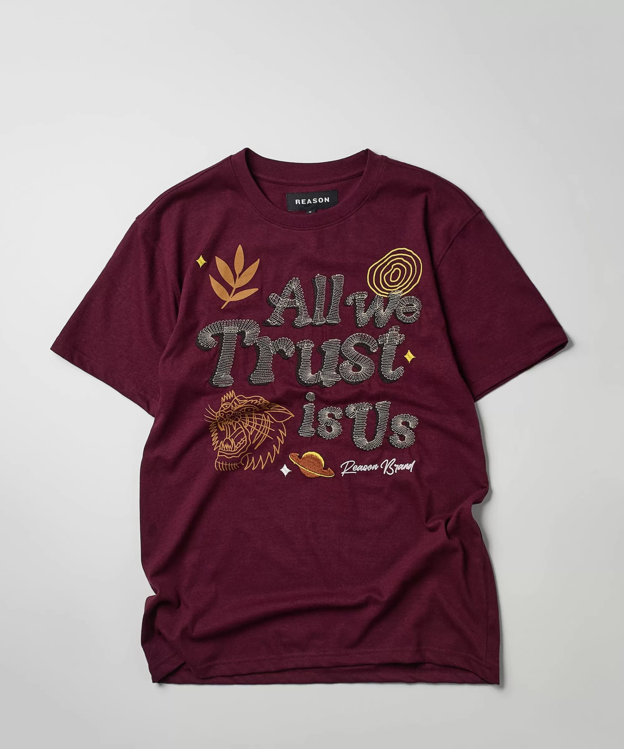 Discount All We Trust Is Us Short Sleeve Tee - Brown Graphic Tees