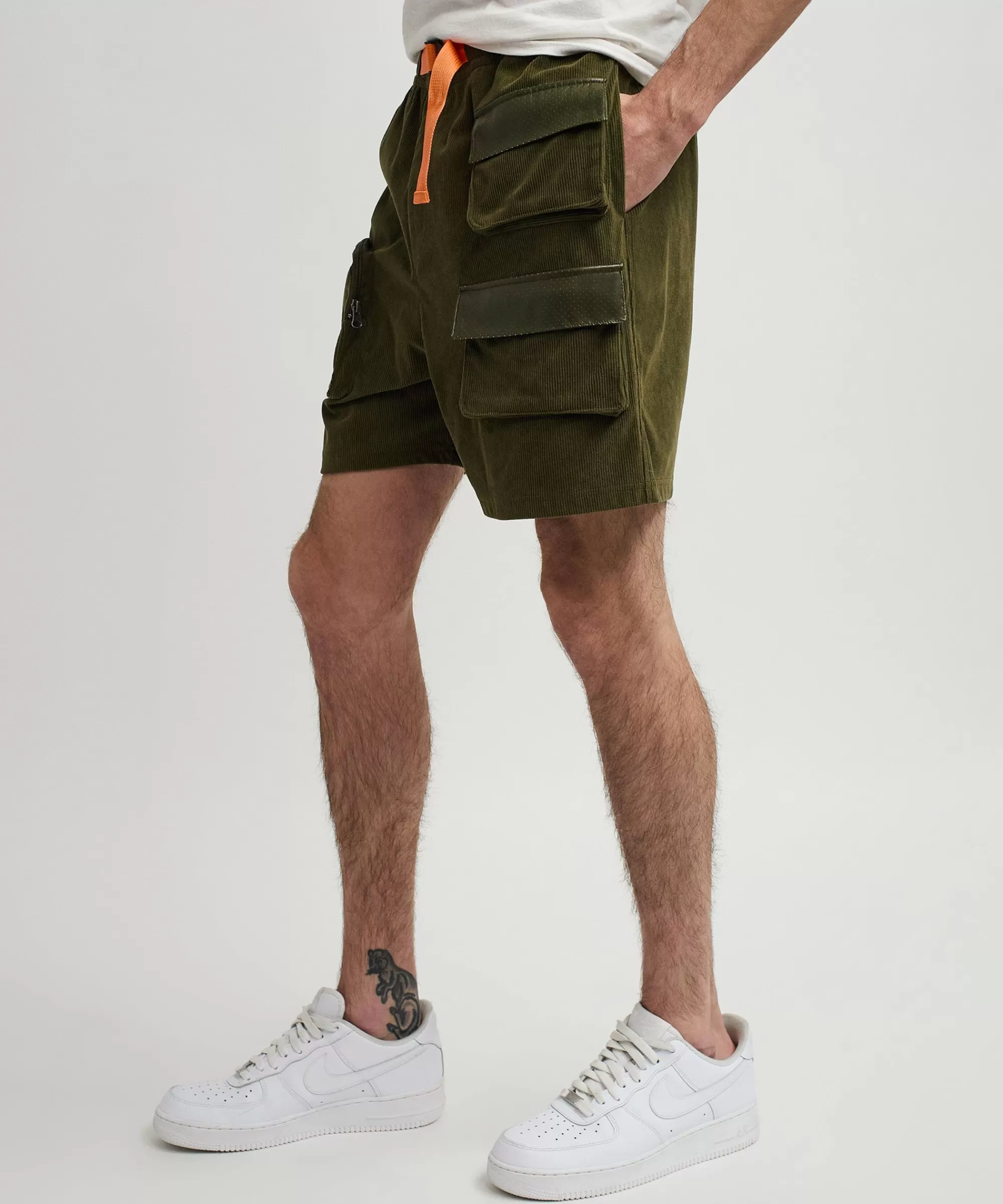 Hot Delta Utility Corduroy Cargo Shorts - Green Shop All Bottoms | Shorts