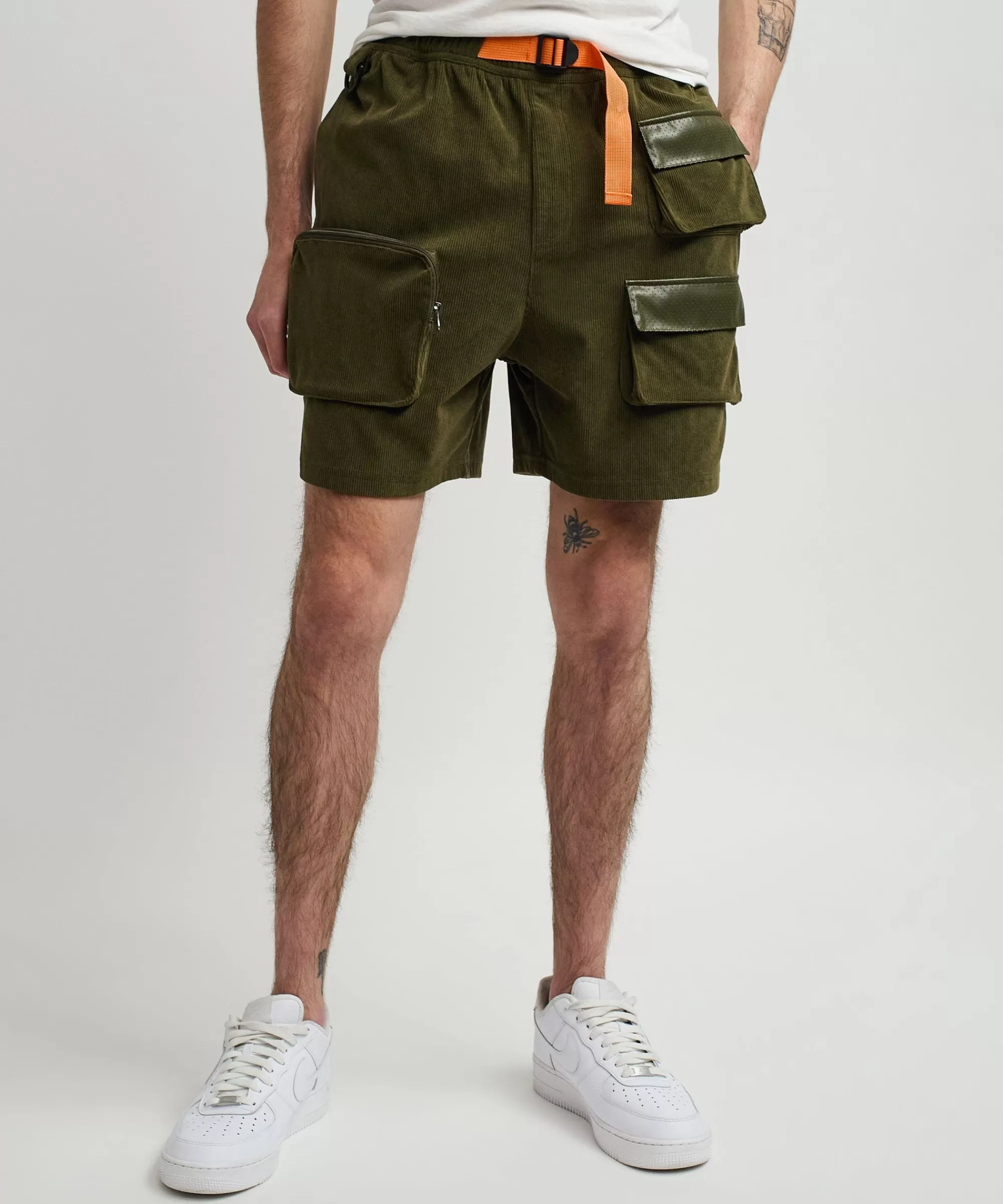 Hot Delta Utility Corduroy Cargo Shorts - Green Shop All Bottoms | Shorts