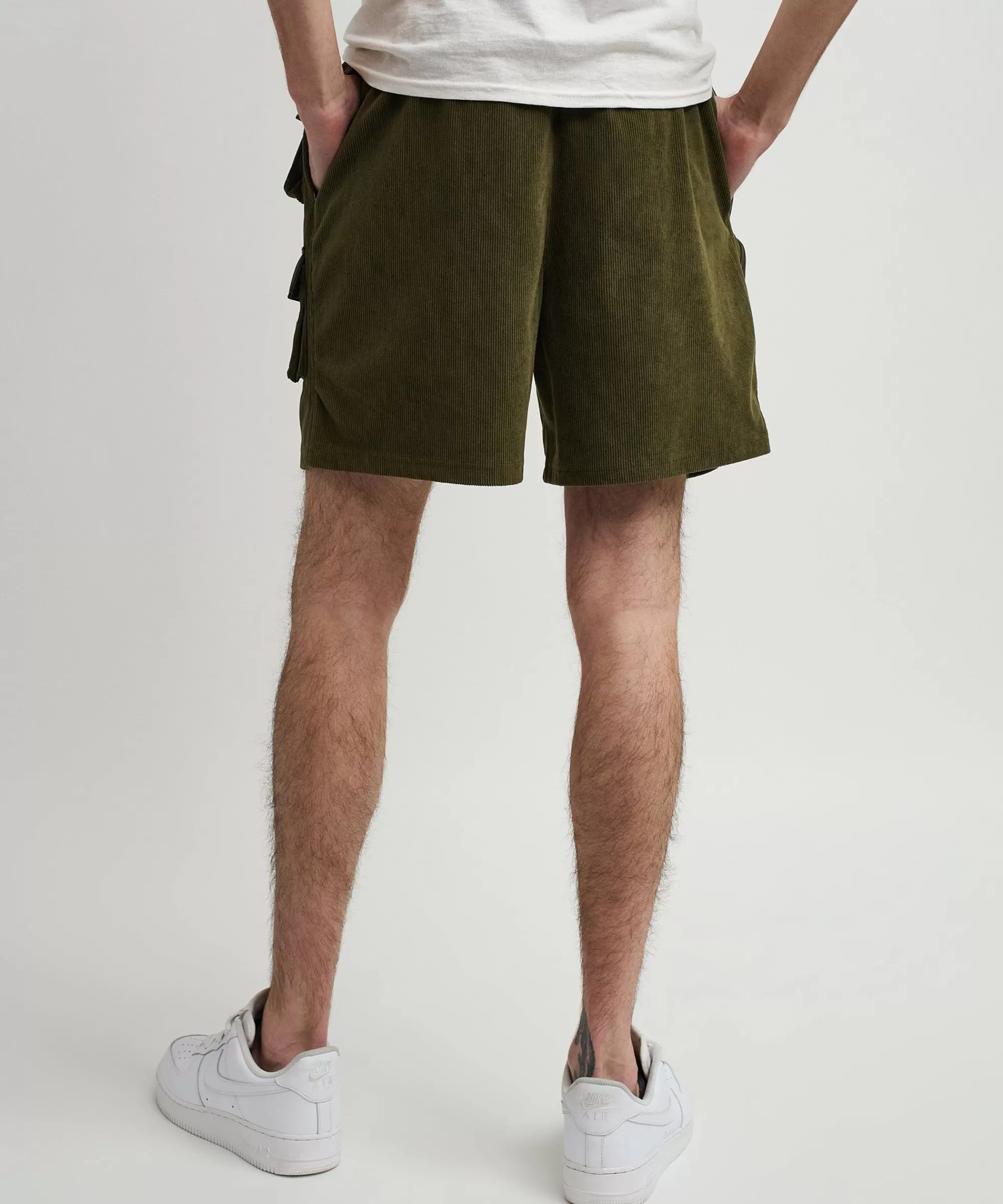 Hot Delta Utility Corduroy Cargo Shorts - Green Shop All Bottoms | Shorts