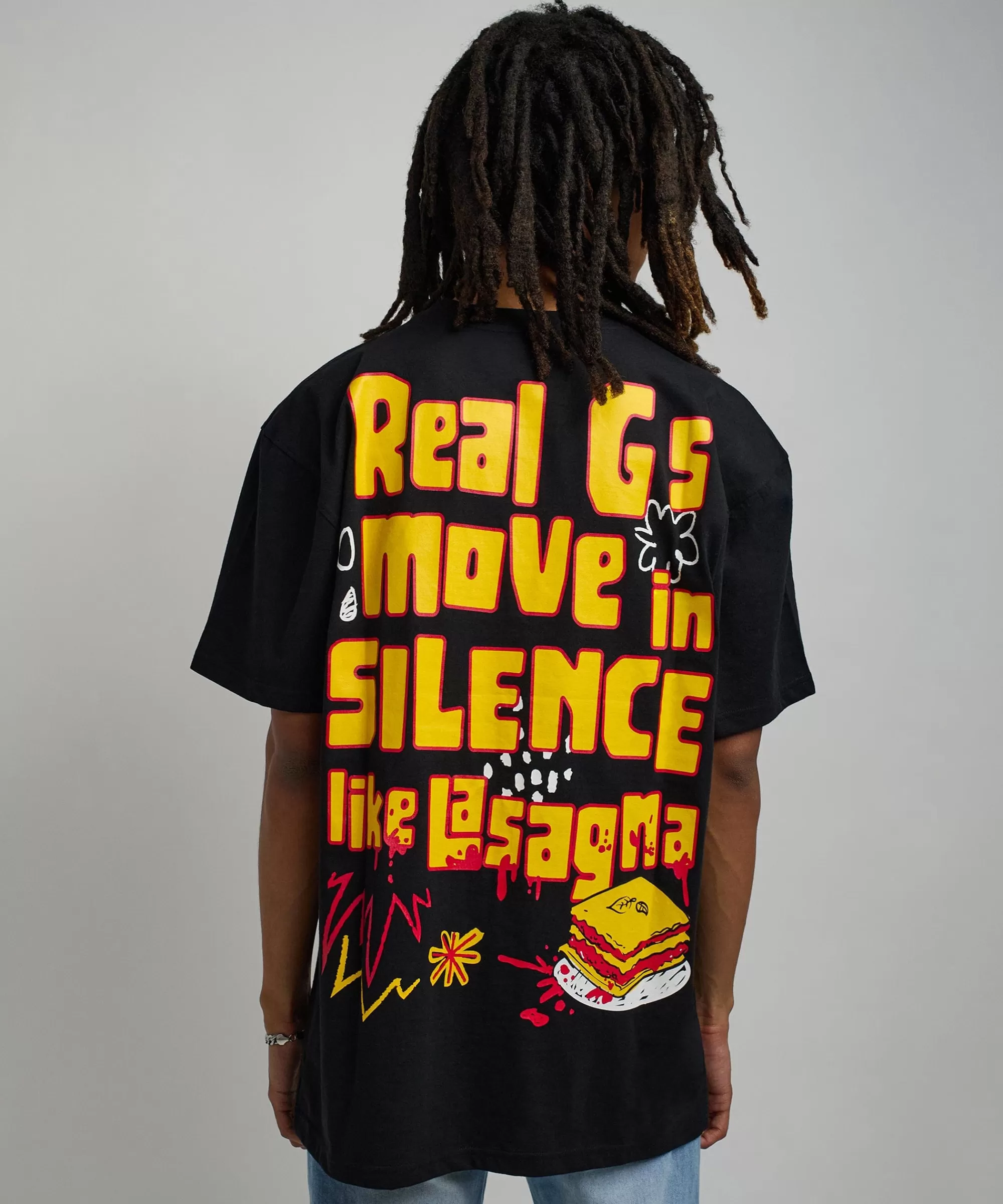 Best Sale Lil Wayne Real GS Front And Back Print Short Sleeve Tee - Black Graphic Tees