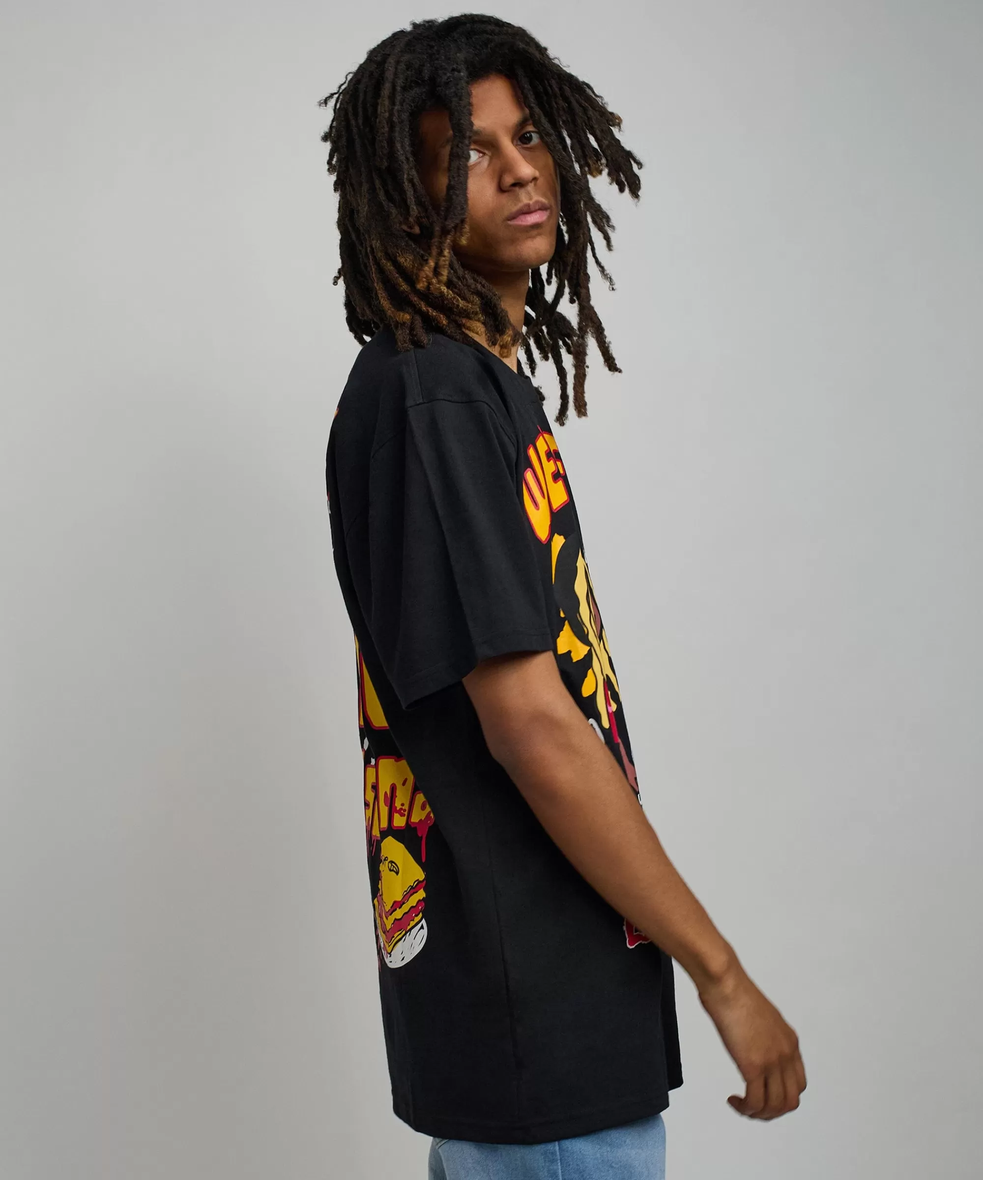 Best Sale Lil Wayne Real GS Front And Back Print Short Sleeve Tee - Black Graphic Tees