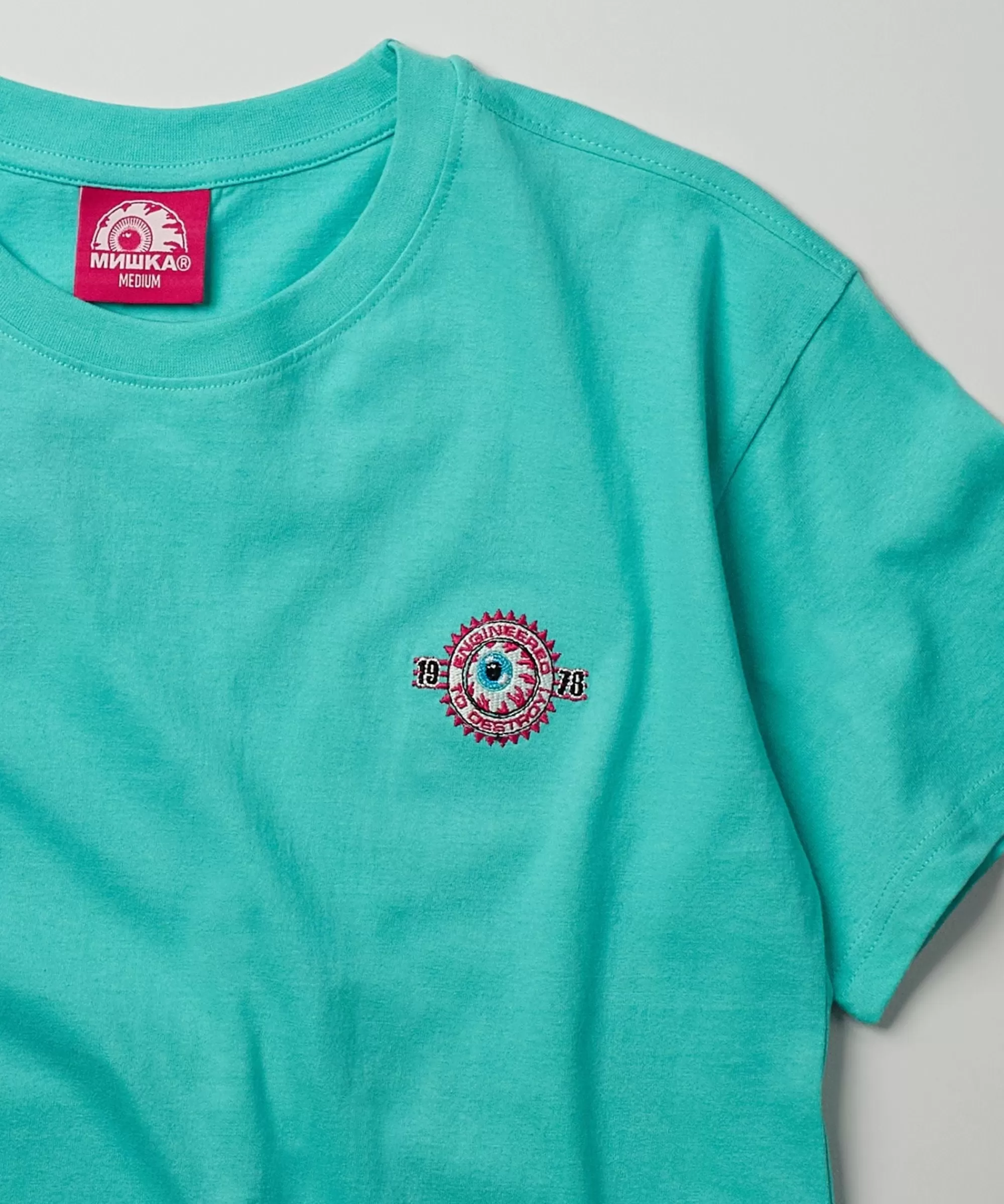 Sale Mishka Death Adders Embroidered Short Sleeve Tee - Light Blue Graphic Tees