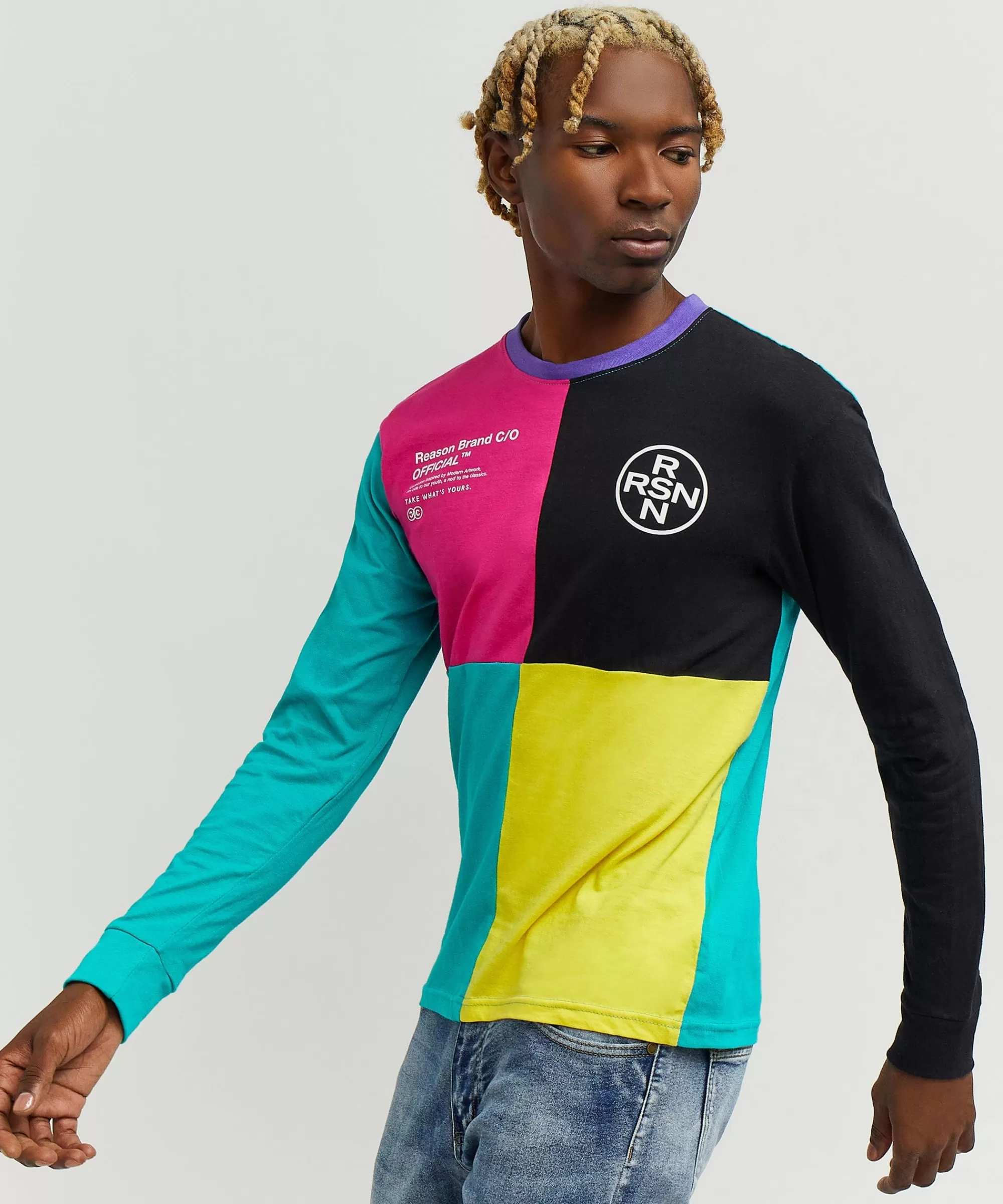Clearance Nolan Color Block Long Sleeve Tee Long Sleeve Tees | Graphic Tees