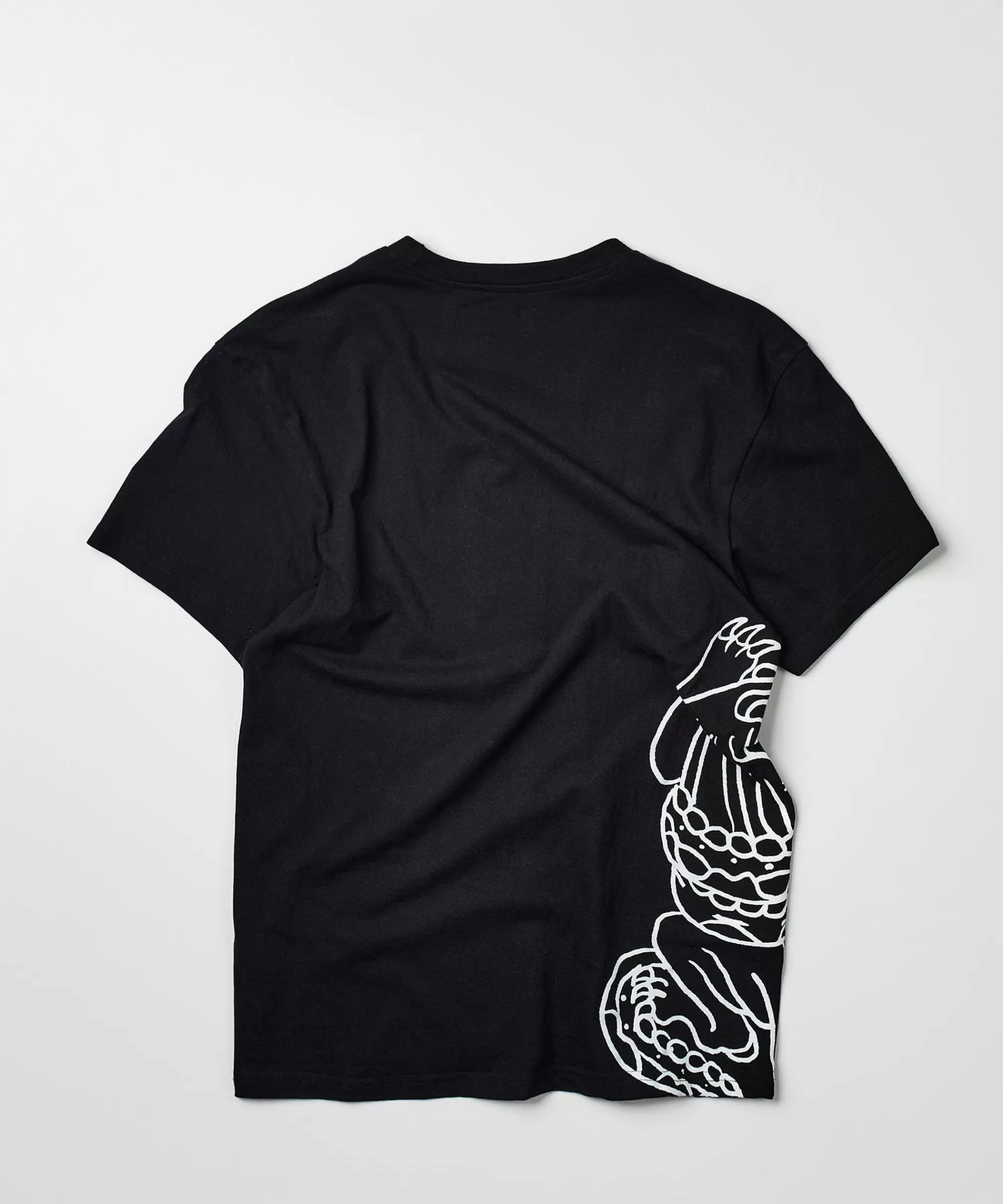Fashion Panter Short Sleeve Graphic Print Embroidered Detail Tee - Black Graphic Tees