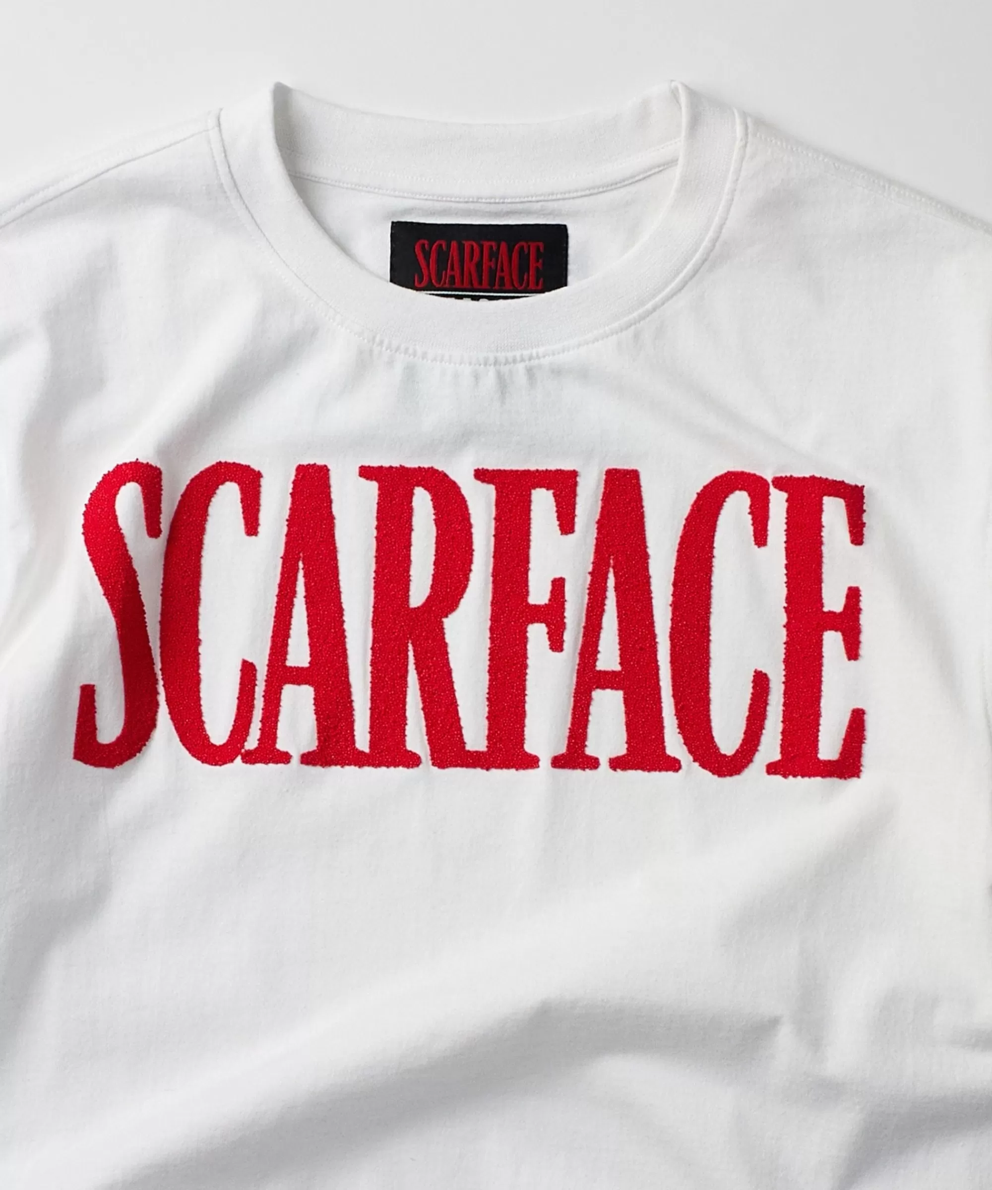 Store Plus Size Scarface Logo Caviar Print Short Sleeve Tee - White Graphic Tees