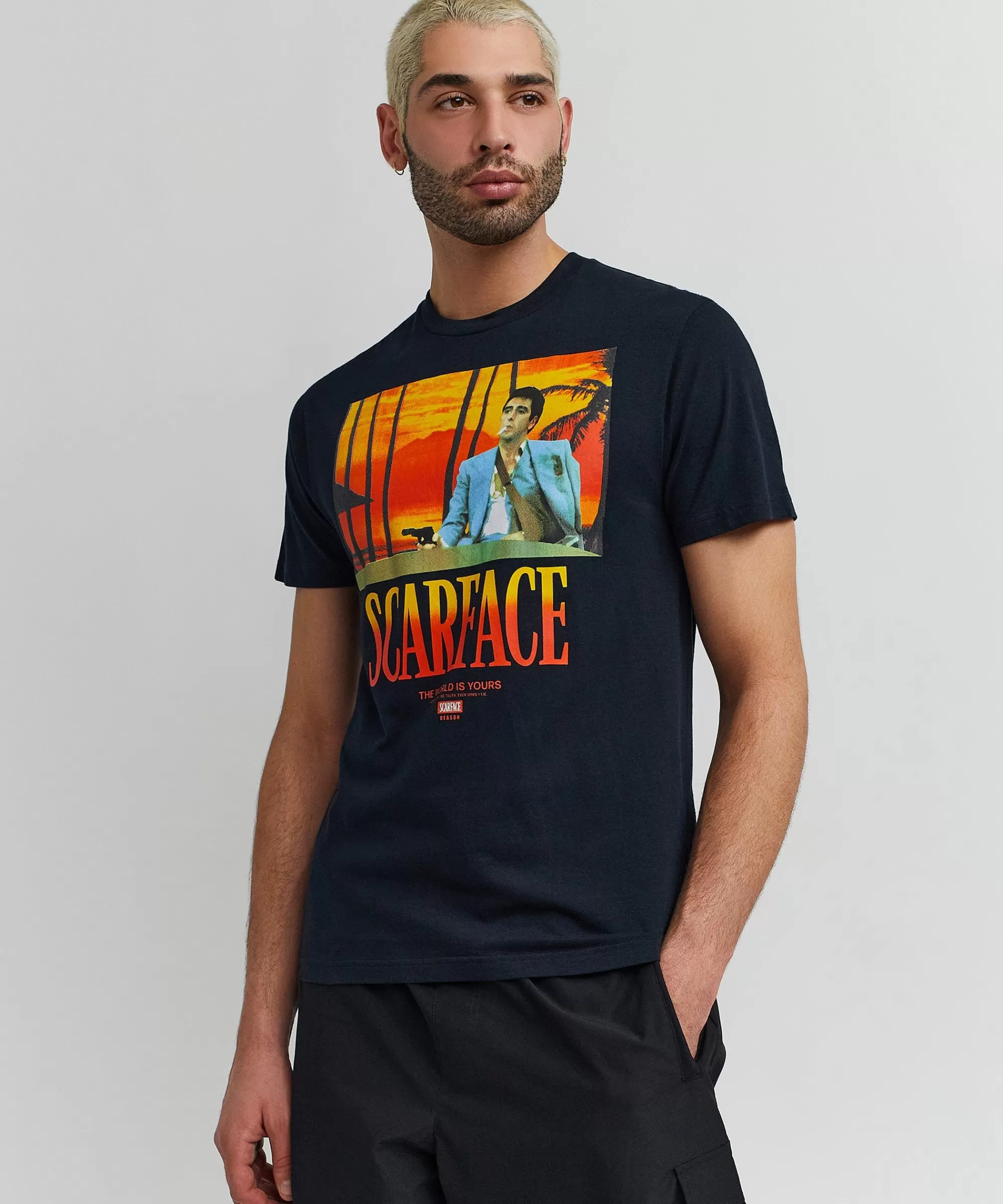 Shop Scarface World Is Yours Short Sleeve Tee - Black Graphic Tees